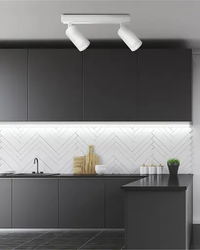 Светильник поворотный, спот Goldlux 327758 London GU10 2x10W IP20 Белый - фото 2