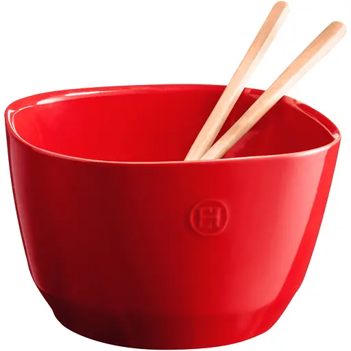 Салатник Emile Henry Tableware 22х22х14 см 3.5 л червоний (346594) - фото 4
