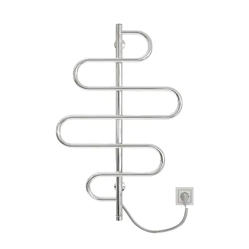 Электрический полотенцесушитель Kosser Лиана 900x550 ЕLR рег. РЛ03ЕLR, Хром, нижнее - фото 2