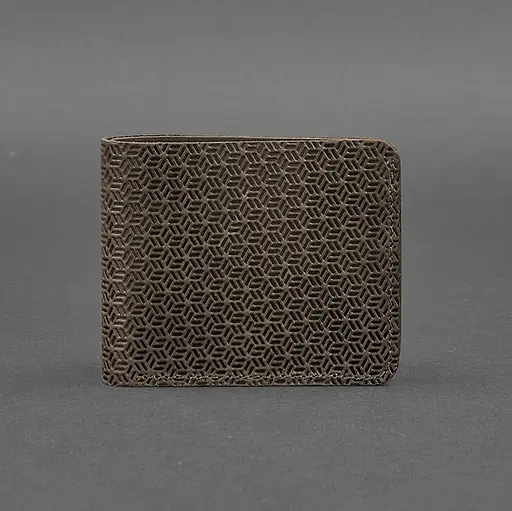 Мужской кожаный портмоне 4.1 (4 кармана) темно-коричневый Карбон - фото 6