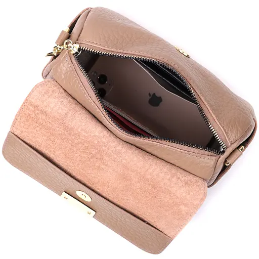 Шкіряна сумка Vintage з оригінальною плечовою лямкою 20.5х13х9.5 см sum0029004 - фото 8