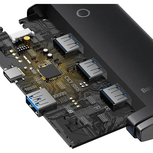 USB-хаб Baseus Lite Series 4-in-1 USB-C Black (WKQX030201) [152644] - фото 6