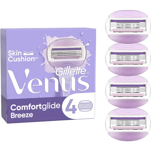 Уцінка. Змінні картриджі для гоління Gillette Venus ComfortGlide Breeze 4 шт.