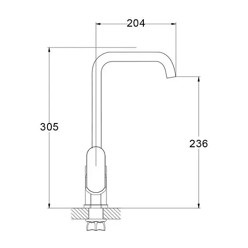 Змішувач для кухні TROYA LAB4-A136 одноважільний 30412 - фото 2