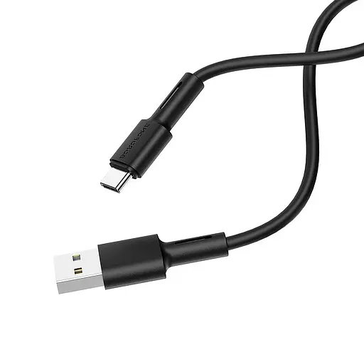 Кабель Borofone BX31 USB to Type-C 3A 1 м silicone TPE connectors чорний - фото 3