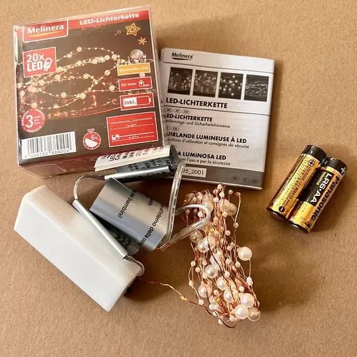 Светодиодные гирлянды LED City 20 led Жемчуг 2.3 м с батарейками в комплекте - фото 4