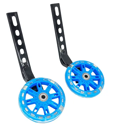 Опорні (тренувальні / додаткові) світлодіодні колеса для дитячого велосипеда 12'-20' синій (G00009961) - фото 1