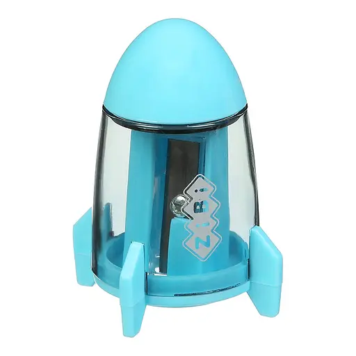 Чинка с ластиком Spaceship, с контейнером, 1 отверстие, пластиковый корпус, в блистере, KIDS Line