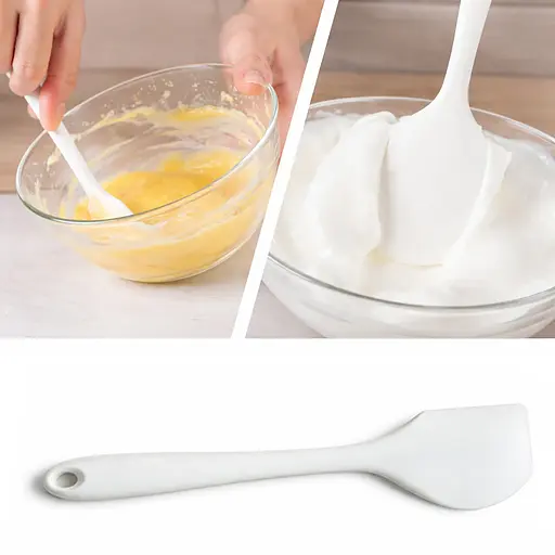 Силиконовая кухонная лопатка-скребок 20.3 см Белый 88335 - фото 2