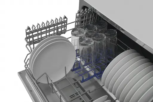 Посудомоечная машина Hansa Hansa настольная, 6 комплектов A+, 55 см, дисплей, серебристый - фото 9