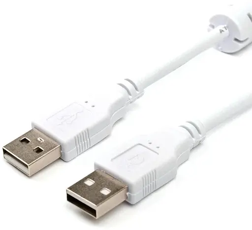 Кабель Atcom Usb 2.0 AM / AM male to male довжина 1.8 м білий пакет - фото 2