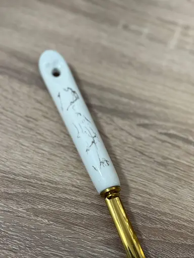 Набір кухонного приладдя на підставці з нержавіючої сталі 6 предметів Золото з білим - фото 4