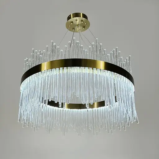 Подвесная LED люстра в изысканном латунном каркасе Ø 60 см Ст. J 881-600 AB | Line F - фото 3