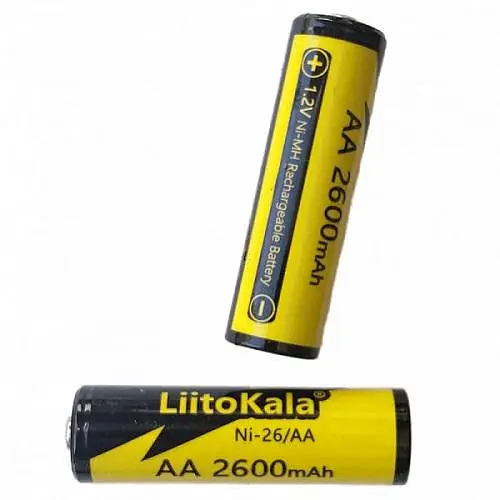 Аккумулятор LiitoKala Ni-26/AA 1.2V AA 2600mAh NiMH (Черный с желтым) - фото 3