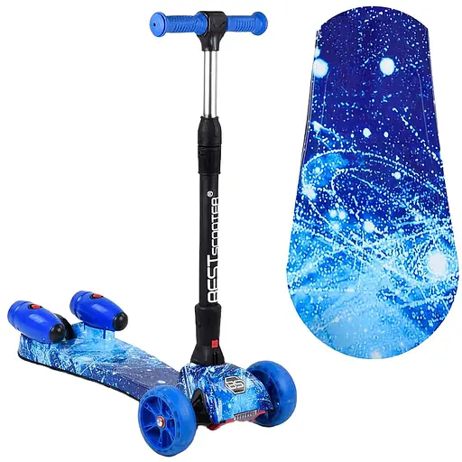 Самокат дитячий Best Scooter 63х16х31 см Чорно-синій 000254931