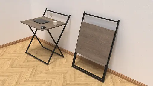 Стіл трансформер Компакт 3 750x790x720 Чорний метал ДСП Дуб Сонома Трюфель 16 мм FRD-104680 - фото 5