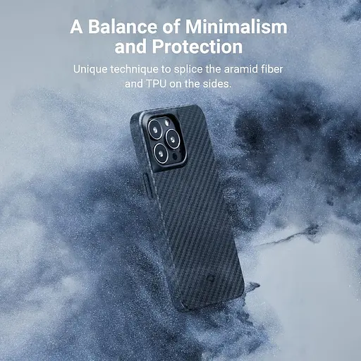 Оригинальный противоударный чехол для iPhone 14 Pro Pitaka Military Grade MagSafe MagEz 600D Black/Grey - фото 8