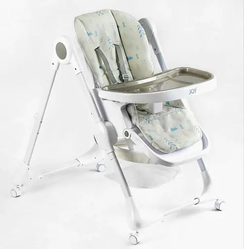 Стільчик для годування Joy K-11058, м'який чохол ПВХ, 4 колеса, з’ємний столик, кошик, в коробці - фото 4