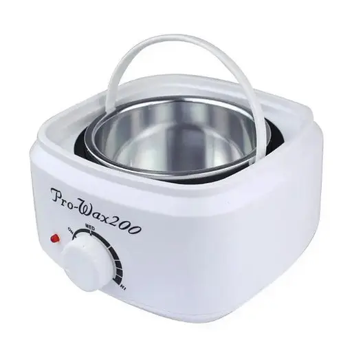 Воскоплав банковий Pro Wax 200 для депіляції нагрівач для воску з терморегулятором Біло Чорний - фото 2