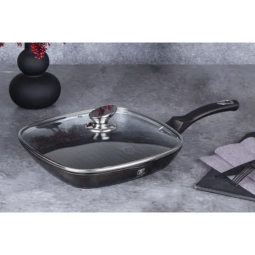 Сковорода-гриль Berlinger Haus с крышкой 28х28х4.1 см 2.1 л (BH 6612) - фото 3