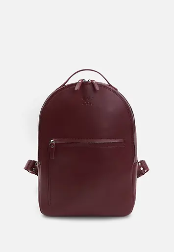 Кожаный рюкзак Groove M бордовый - фото 2