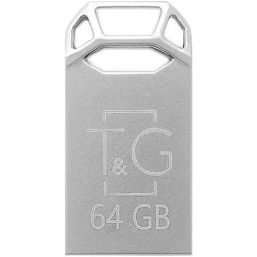 Флеш накопитель USB 64Gb T&G Metal TG110 серебристый USB 2.0 (TG110-64G) - фото 1