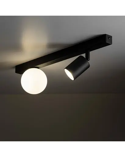 Світильник поворотний, спот TK Lighting 10000 Vox GU10+G9 2x10+6W IP20 Bk - фото 2