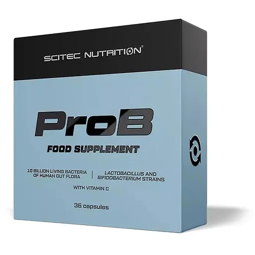 Пробіотики з вітаміном С Scitec Nutrition ProB, 36 капсул для підтримки здоров'я кишківника - Термін 02.26 - фото 1