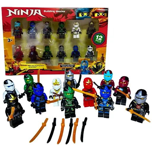 Набір ігрових фігурок Ніндзяго зі зброєю 12 шт. (0301E) - фото 3