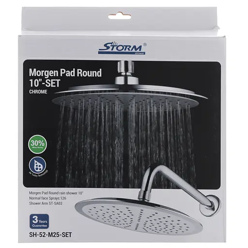 Верхний душ Storm SH-52-M25-SET ST0028, Хром - фото 2