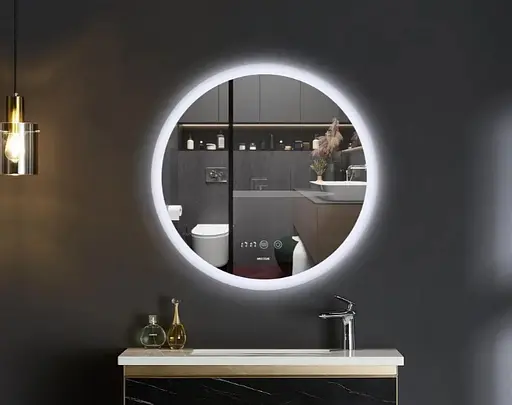 Дзеркало Mixxus PLAIN MC10-80 з LED Touch, Anti-fog, димером, регулюванням яскравості, годинником (MI6932) - фото 4