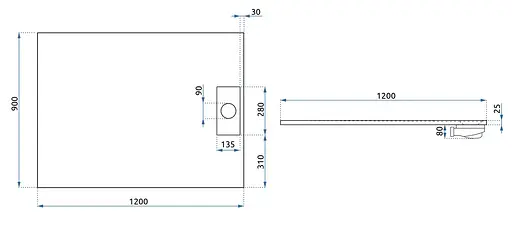 Душовий піддон Rea Bazalt 90x120 white REA-K3302 Білий - фото 9