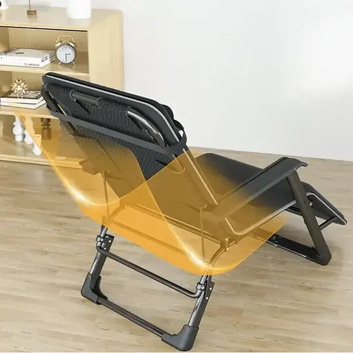 Розкладне крісло ліжко з подушкою Leobro Темно-сіре (LB-FCB-G2-BLK) - фото 3