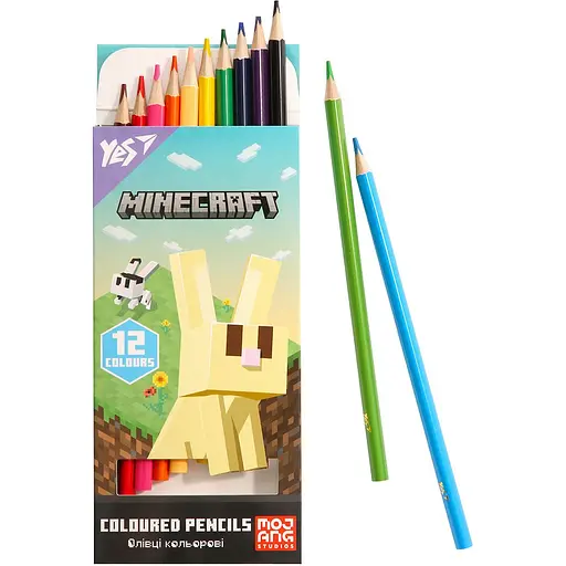 Карандаши цветные Yes Minecraft Spring 12 цветов (290772) - фото 4