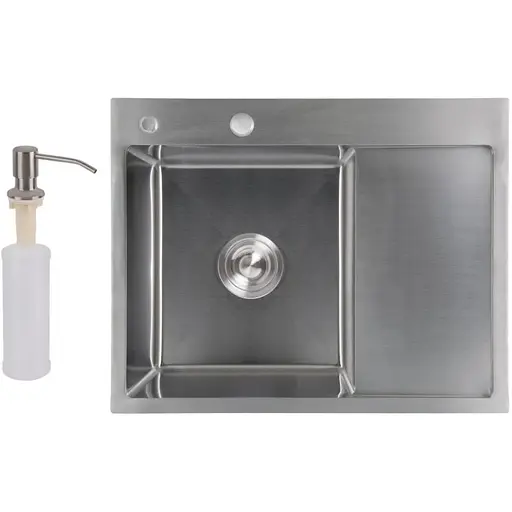 Кухонная мойка Lidz Handmade 3.0/1.0 мм H6350R LDH6350BRUR45587 - фото 1