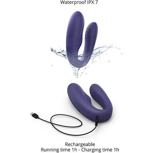 Вибратор для пар с пультом ДУ Love To Love Match Up - Midnight Indigo - фото 5