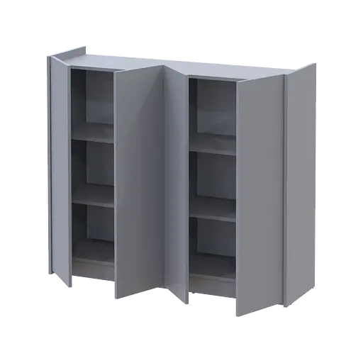 Тумба для обуви Doros Кассель Серый 4 ДСП 128х40х110 (41516226) - фото 2