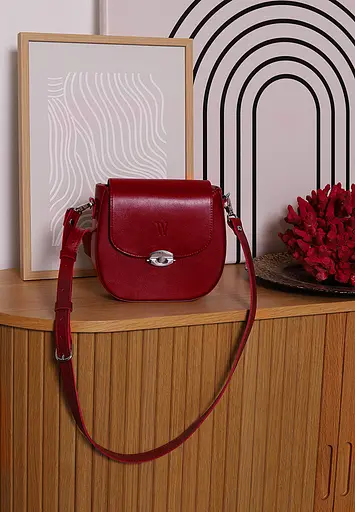 Жіноча шкіряна сумка Naomi червона - фото 6