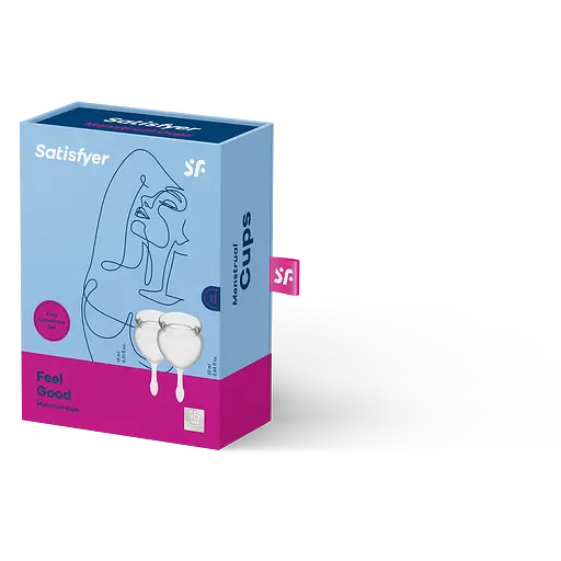 Менструальні чаші Satisfyer Feel Good 2 шт. прозорі - фото 2
