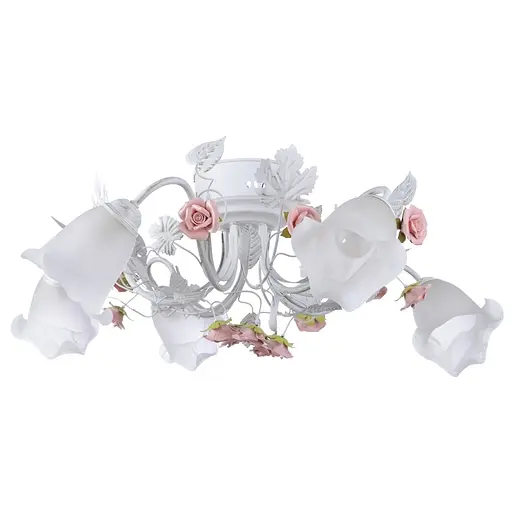 Люстра потолочная Brille флористика E14 60W WH (BKL-502S/5)