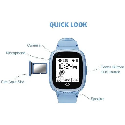 Детские смарт-часы Kids SM LT30 GPS+IP65 Blue - фото 4