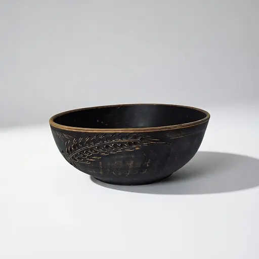 Миска из красной глины Колосок молоченная керамика Украинская глиняная посуда 1 л - фото 1