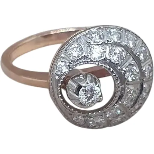 Золотое кольцо Qvaliz с бриллиантами. 8В410158536/10 18