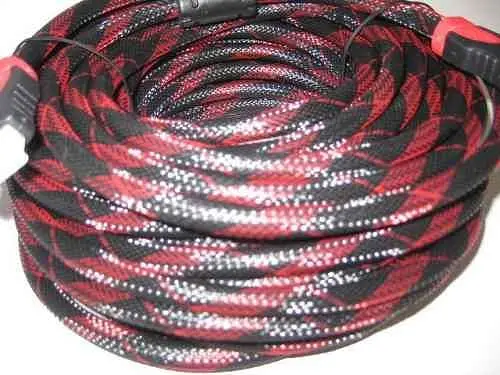 3D кабель TCOM Hdmi 5 м в обплетенні чорно-червоний - фото 3