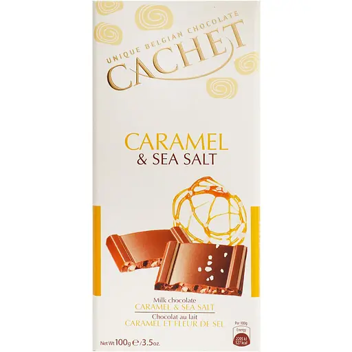 Шоколад молочный Cachet Caramel & Sea Salt 100 г