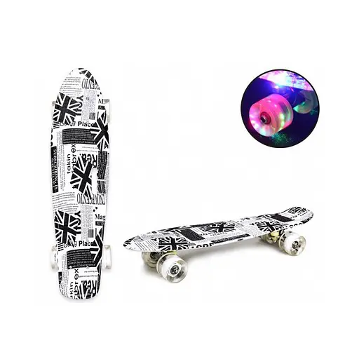 Скейт "Пенни борд" Bambi SC20430 PU колеса со светом, 56 см - фото 2