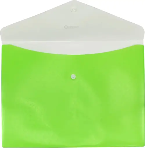 Папка-конверт А4 конверт на кнопці O35206 Optima, 2 відділи (4044572552064) Зелений - фото 2