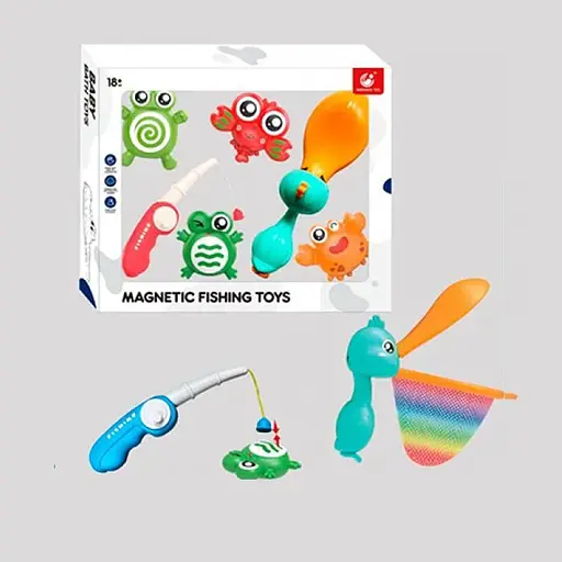 Риболовля магнітна, 1 вудка, морські мешканці, 4 шт., 38.5x32x6 см, 9037A-9038A (В асортименті)