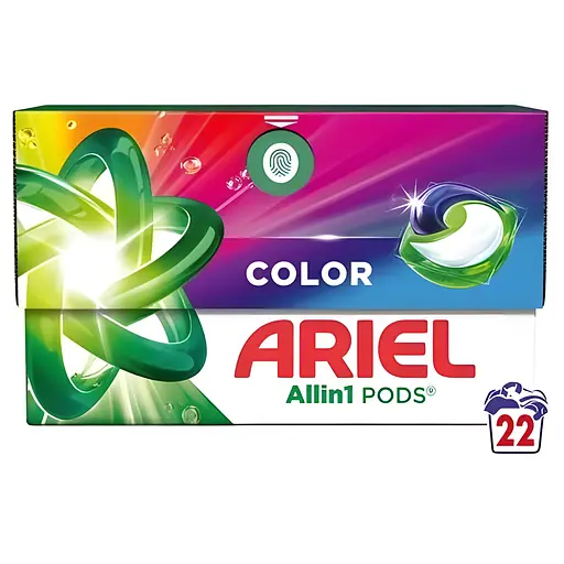 Капсули для прання Ariel Все-в-1 Для кольорових речей 22 шт.