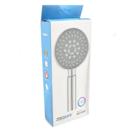 Воронка душевая Zegor/Troya WKY-6008 пластик 5 режимов Хром 30412 - фото 2